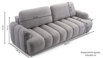 Kanapa Rozkładana, Sofa z funkcją spania CAMBIALE 240 cm, Wygodna