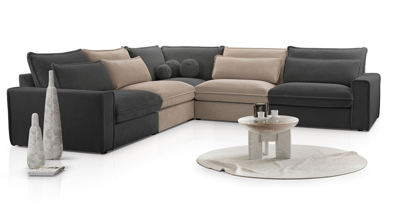 Narożnik CECYLIA 309 cm, Narożnik Modułowy, Wygodny, Do Salonu