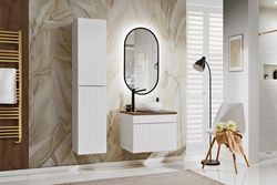 Meble łazienkowe ICONIC WHITE 60, Umywalka nablatowa, Lustro LED, 3 KOLORY