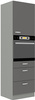 Szafka kuchenna GREY 60 DPS-210 3S 1F SZARY POŁYSK / SZARY PLATYNOWY