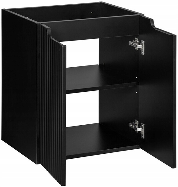Zestaw meblowy 50cm z blatem, umywalka, Meble łazienkowe NOVA Czarny/Dąb