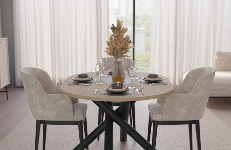 Stół OSLO 138x100cm Dąb Lindberg