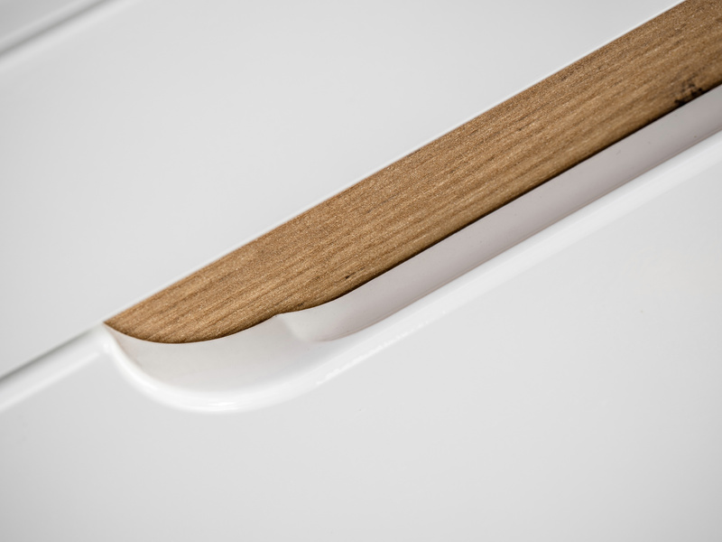 Słupek, szafka 805 25cm, Meble łazienkowe ARUBA Dąb Craft / Biały Połysk