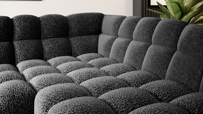 Narożnik GAPPA 278 cm, Elektryczny wysuw siedziska, Rogówka