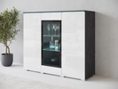 Witryna VERA HIGHBOARD 120 Matera / Biały Połysk