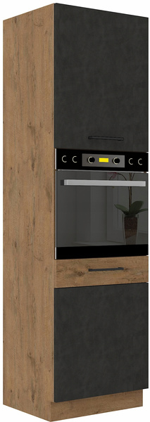 Szafka kuchenna VIGO 60 DP-210 2F BIAŁY POŁYSK / DĄB LANCELOT