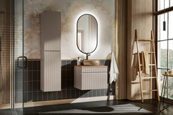 Meble łazienkowe ICONIC CASHMERE 60, Umywalka nablatowa, Lustro LED, 3 kol