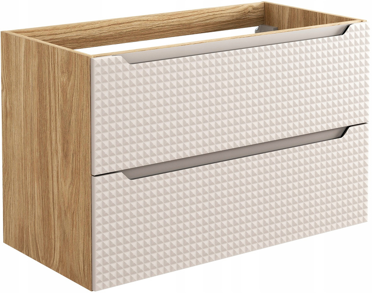 Zestaw meblowy 120cm blat umywalka, Meble łazienkowe LUXOR Dąb Olejowany/Beż