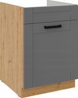 Szafka kuchenna dolna LUNA 60 ZL 1S BB DUSTGREY / DĄB ARTISAN