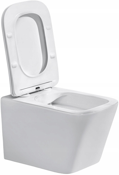 Misa wisząca WC HUNG, deska wolnoopadająca Biała