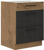 Szafka kuchenna dolna VIGO 60 D 3S BB DARK WOOD / DĄB LANCELOT