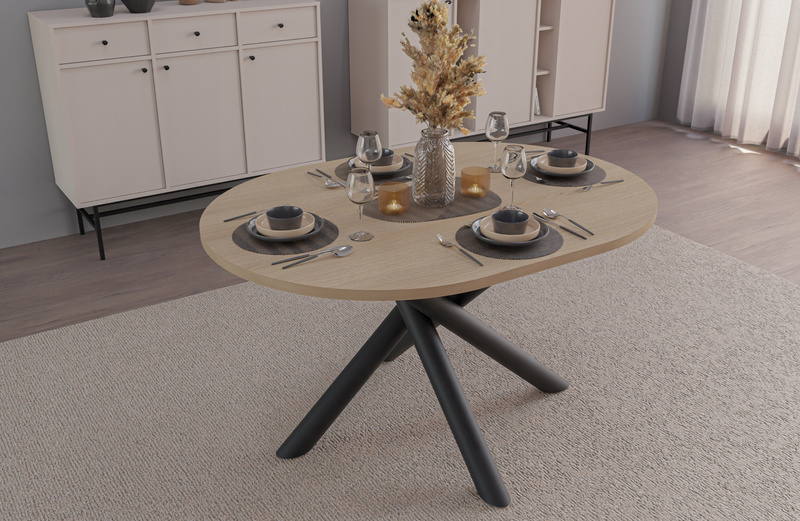 Stół OSLO 138x100cm Dąb Lindberg