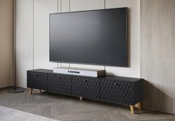 Szafka RTV PHUKET 190 Czarny Grafit Romby
