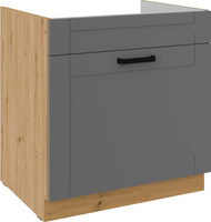 Szafka kuchenna dolna LUNA 80 ZL 1S BB DUSTGREY / DĄB ARTISAN