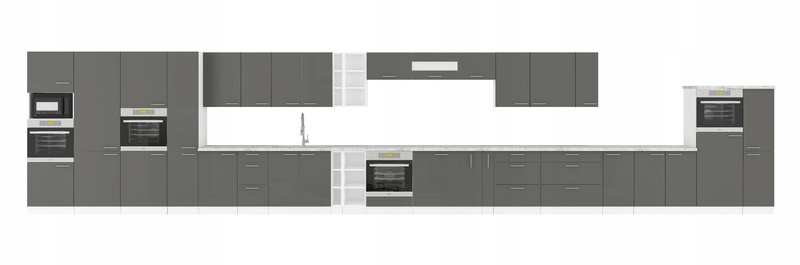 Szafka kuchenna LARA 60 DK-210 2F BIAŁY/GRAFIT POŁYSK