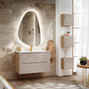 Meble łazienkowe OCEAN BEIGE 120, Umywalki nablatowe, Dąb/Beż, 2 KOLORY