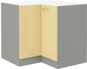 Szafka kuchenna dolna KARMEN 90x90 DN 2F BB KREM POŁYSK / SZARY PLATYNOWY