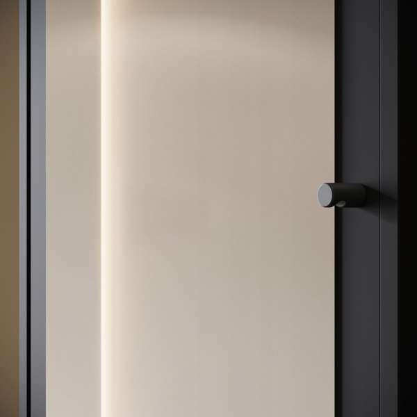 Garderoba DINO, lustro, wieszak CZARNY GRAFIT