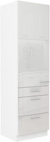 Szafka kuchenna LARA 60 60 DKS-210 3S 1F BIAŁY/BIAŁY POŁYSK
