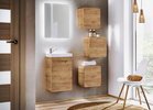 Szafka pod umywalkę 823 40cm, Meble łazienkowe ARUBA Dąb Craft/Biały Połysk