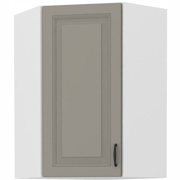 Szafka kuchenna górna narożna STILO 60x60 GN-90 (45°) 1F CLAYGREY/BIAŁY MAT