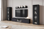 Meblościanka CARO Zestaw mebli, salon Czarny