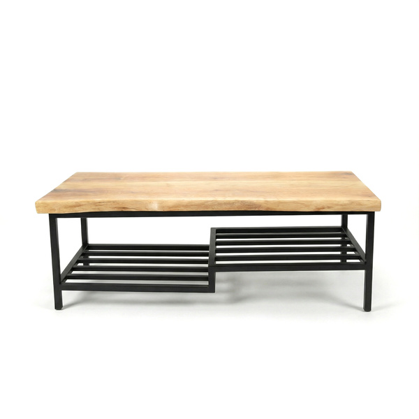 Ławka z drewna dębowego, Ręcznie wykonana , Widoczne naturalne sęki, 2 Kolory