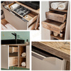 Meble łazienkowe SANTA FE TAUPE 180, 2xUmywalka, 2xSzafka z Lustrem, 2xLED