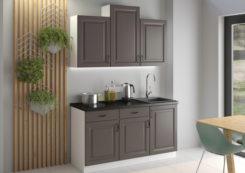 Szafka kuchenna dolna narożna STILO 105 ND 1F BB CLAYGREY/BIAŁY MAT