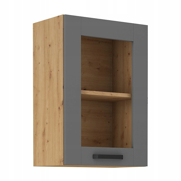 Meble kuchenne zestaw LUNA DUST GREY / DĄB ARTISAN kuchnia szafki 260cm