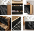 Meble łazienkowe OCEAN BLACK 120, Umywalka nablatowa, Dąb/Czarny, 2 KOLORY