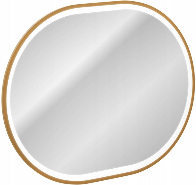 Lustro łazienkowe LED w ramie, Meble łazienkowe APOLLO Złoty