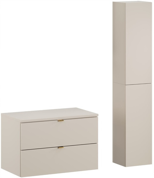 Zestaw meblowy 80cm z blatem i słupkiem, Meble łazienkowe DALIA Kaszmir