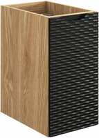 Szafka pod blat 30cm, 1 drzwi, Meble łazienkowe OCEAN Czarny/Dąb Olejowany