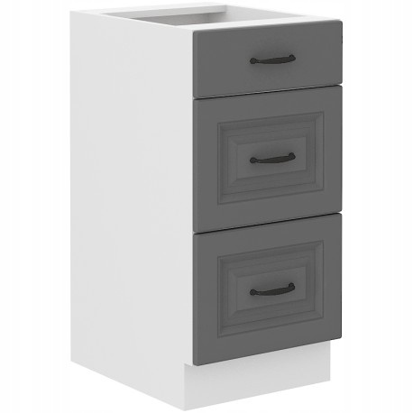 Szafka kuchenna dolna STILO 40 D 3S BB DUSTGREY/BIAŁY MAT