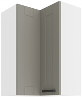 Szafka kuchenna górna narożna LUNA 60x60 GN-90 2F (90°) CLAY GREY/BIAŁY MAT