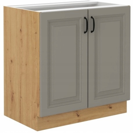 Szafka kuchenna dolna STILO 80 D 2F BB CLAYGREY/DĄB ARTISAN