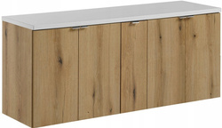 Zestaw meblowy 140cm z blatem Meble łazienkowe NOVA Dąb Coast Evoke / Biały