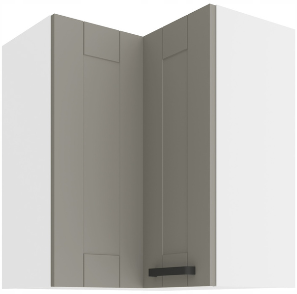 Szafka kuchenna górna narożna LUNA 60x60 GN-72 2F (90°) CLAY GREY/BIAŁY MAT