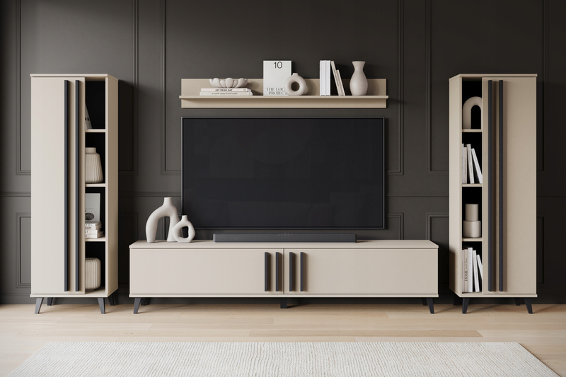 Meblościanka HELSINKI I Zestaw mebli, salon, CONGO