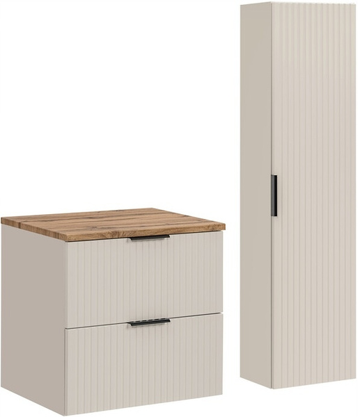 Zestaw szafka z blatem 60cm + słupek 35cm, Meble łazienkowe ADEL CASHMERE