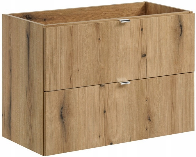 Zestaw meblowy 80cm z blatem, Meble łazienkowe NOVA Dąb Coast Evoke/Czarny