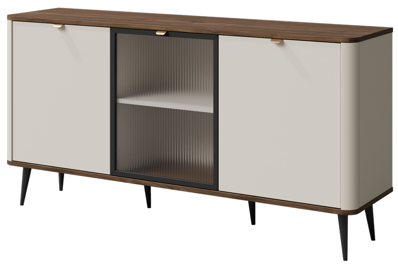 Komoda MARLY 7 160cm, Meble Pokojowe MARLY, KASZMIR / SZARY KAMIEŃ