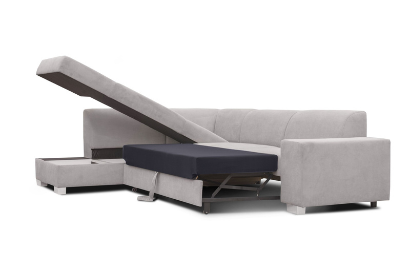 Narożnik z funkcją spania DIEGO 285 cm, Rozkładany, Pojemnik, Rogówka