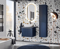 Meble łazienkowe SANTA FE DEEP BLUE 60-2, Umywalka, Lustro LED, INDIGO