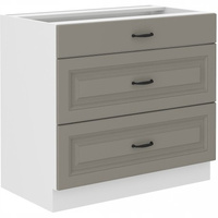Szafka kuchenna dolna STILO 80 D 3S BB CLAYGREY/BIAŁY MAT