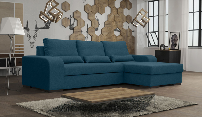 Narożnik z funkcją spania VIRAGO 285 cm, Rozkładany, Pojemnik, Rogówka