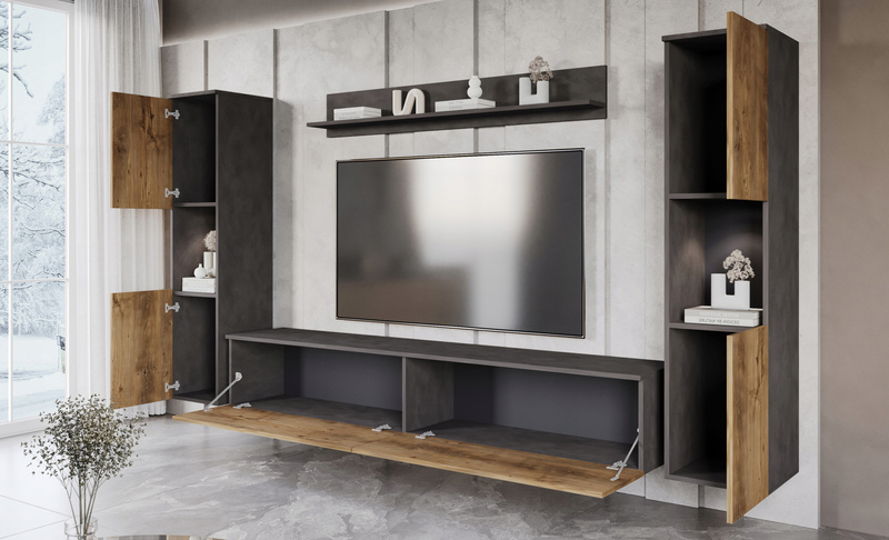 Meblościanka PARIS XL Zestaw Mebli Matera / Kastanien Breslaw