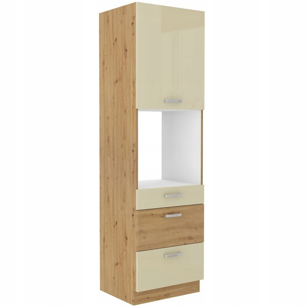 Szafka kuchenna ARTISAN 60 DPS-210 3S 1F KREM POŁYSK / DĄB ARTISAN