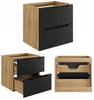 Meble łazienkowe OCEAN BLACK 120, Umywalki nablatowe, Dąb/Czarny, 2 KOLORY